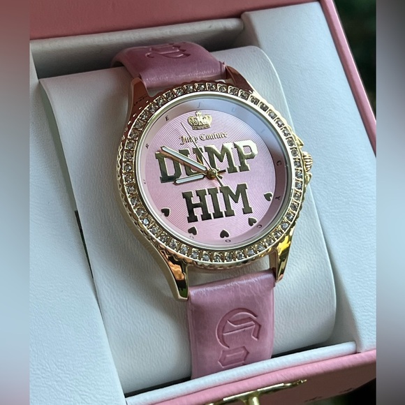 Juicy Couture Accessories - Juicy Couture Pink DUMP HIM Watch
